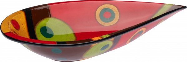 Magu Keramik Schale oval 41cm handbemalt