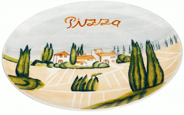 Magu Keramik Pizza-Teller 32,5cm handbemalt „SIENA“ - 125 316