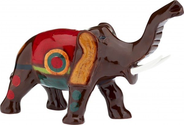 Magu Keramik Elefant 17cm handbemalt