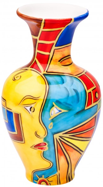 Magu Keramik Vase 15cm handbemalt “FACE to FACE” - 180 851
