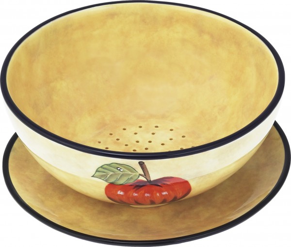 Magu Keramik Obstwäscher 22cm 2tl handbemalt "TOSCANA" - 120 009