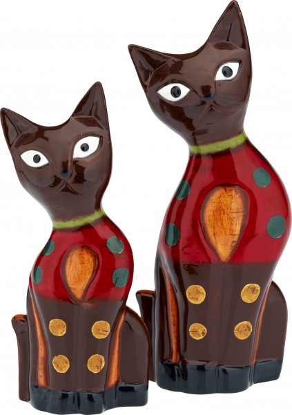 Magu Keramik Katze 20cm handbemalt