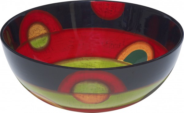 Magu Keramik Schale rund 25cm handbemalt
